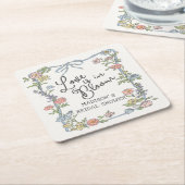 Spring Garden Party Pastel Floral Vrijgezellenfees Kartonnen Onderzetters (Schuin)