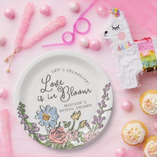 Spring Garden Party Pastel Floral Vrijgezellenfees Papieren Bordje (Feest)