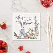 Spring Garden Party Pastel Floral Vrijgezellenfees Servet (Insitu)