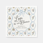 Spring Garden Party Pastel Floral Vrijgezellenfees Servet (Voorkant)