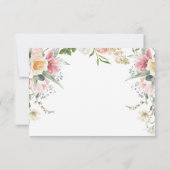 Spring garden pastel floral wildflower wedding RSVP kaartje (Achterkant)