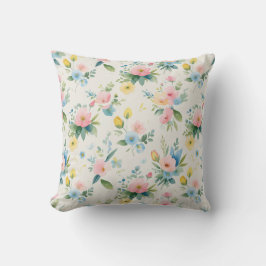 spring garden pastel florals kussen