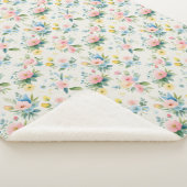 spring garden pastel florals sherpa deken (3/4)