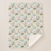 spring garden pastel florals sherpa deken (Voorkant)