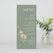 Spring Garden Pastel Romance Menu Design (Staand voorkant)