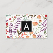 Spring Garden Pattern | Monogram Visitekaartje (Voorkant)