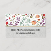 Spring Garden Pattern Visitekaartje (Achterkant)