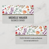 Spring Garden Pattern Visitekaartje (Voorkant / Achterkant)