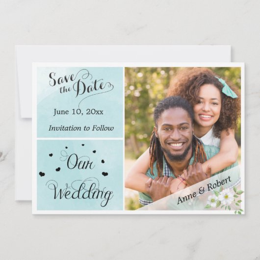 Spring Garden Photo Save the Date (Voorkant)