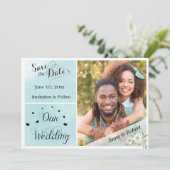 Spring Garden Photo Save the Date (Staand voorkant)