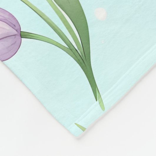 Spring Garden Romp – Playful Cats & Blossoms Fleece Deken (Hoek)