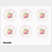 Spring Garden Ronde retour adreslabel Ronde Sticker (Vel)