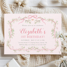 Spring Garden Roze & Groen 1e verjaardagsfeest