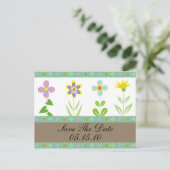 Spring Garden Save the Date Briefkaarten (Staand voorkant)