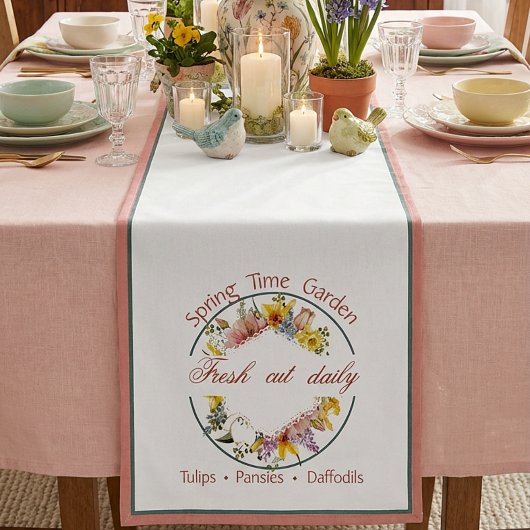 Spring Garden sign Medium Table Runner Korte Tafelloper
