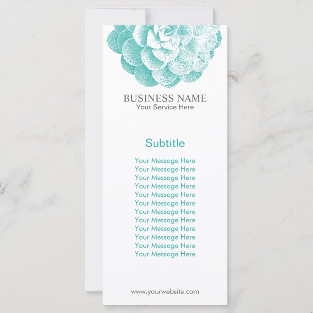 Spring Garden Succulent Elegant Floral (Voorkant)