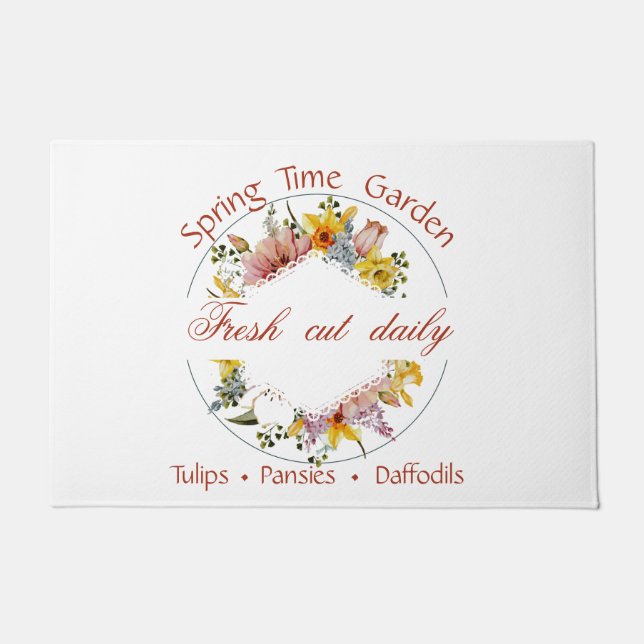Spring Garden-teken Deurmat (Voorkant)