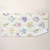 Spring Garden variety flowers in rainbow medallion Badhanddoek (Badhanddoek)
