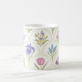 Spring Garden variety flowers in rainbow medallion Koffiemok (Center)