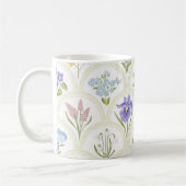 Spring Garden variety flowers in rainbow medallion Koffiemok (Links)