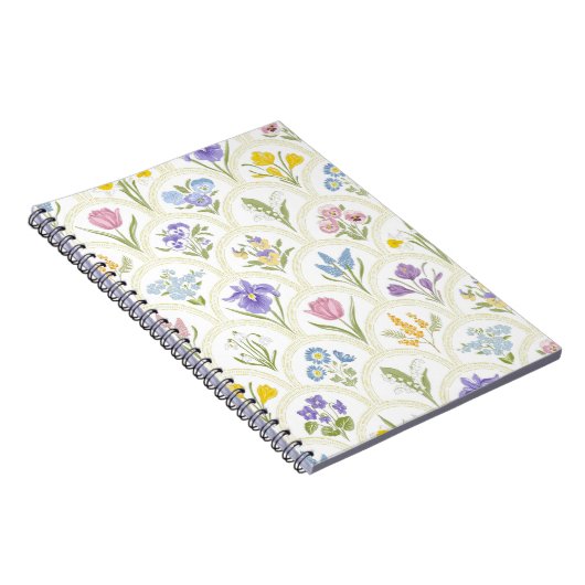 Spring Garden variety flowers in rainbow medallion Notitieboek (Rechterzijde)