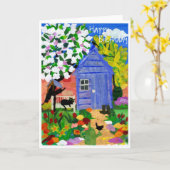 'Spring Garden' Verjaardag Kaart (Gele Bloem)