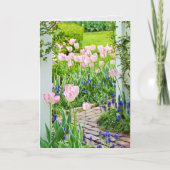 Spring Garden verjaardag Kaart (Voorkant)
