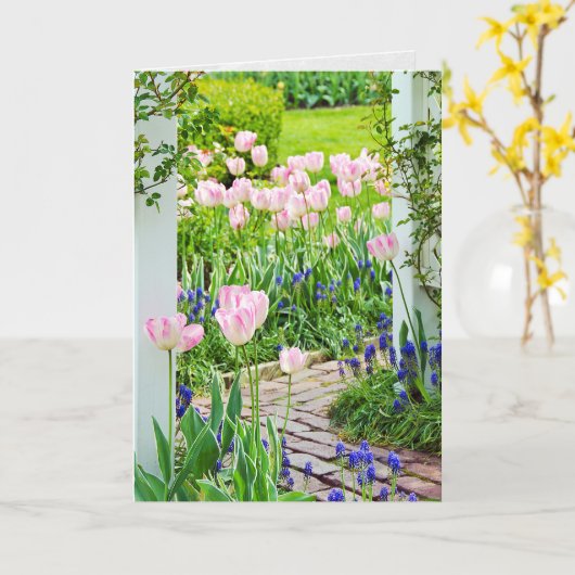 Spring Garden verjaardag Kaart (Gele Bloem)