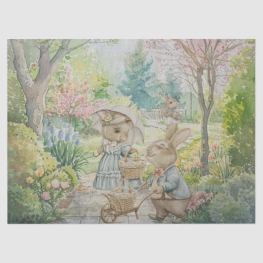 Spring Garden Walk Decoupage Tissue Paper Tissuepapier (Voorkant)