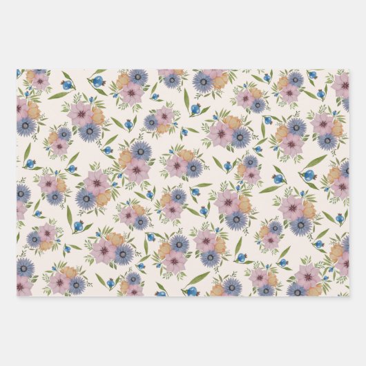 Spring Garden Waterverf Blush Pink Inpakpapier Vel (Voorkant 2)