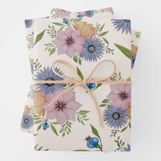 Spring Garden Waterverf Blush Pink Inpakpapier Vel (In situ)