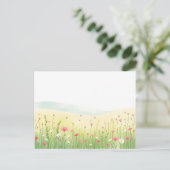 Spring Garden Waterverf met Mint Green Briefkaart (Staand voorkant)