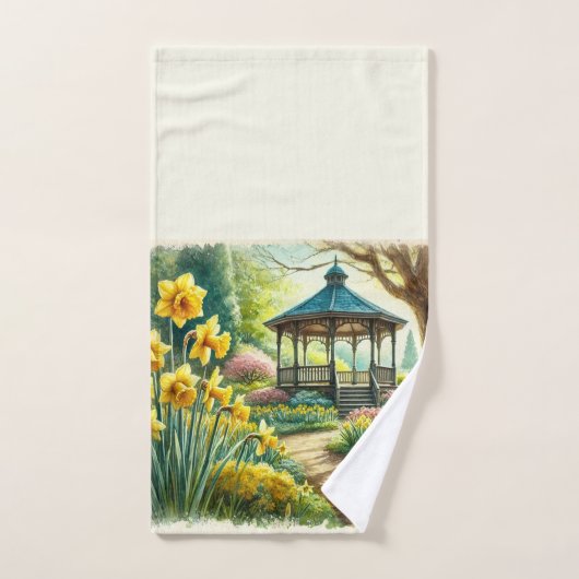 Spring Garden Waterverf narcissen Bad Handdoek (Handdoek)