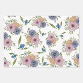 Spring Garden Waterverf Paarse Invitation Wrappin Inpakpapier Vel (Voorkant 3)