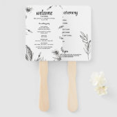 Spring Garden Wedding Ceremony Programma Handwaaier (Voorkant en achterkant)