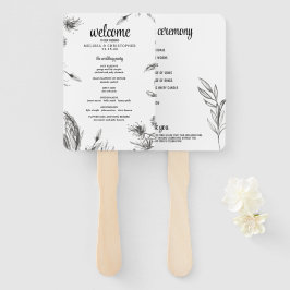 Spring Garden Wedding Ceremony Programma Handwaaier