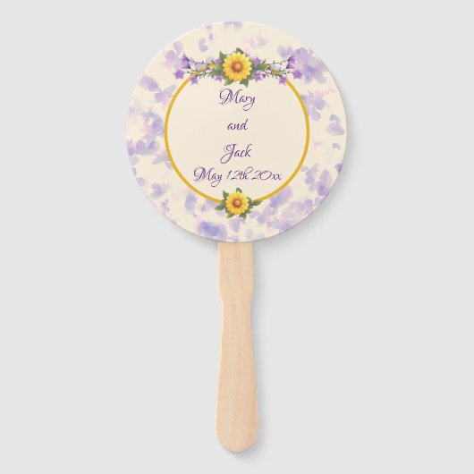Spring Garden Wedding Cream Handwaaier (Voorkant)