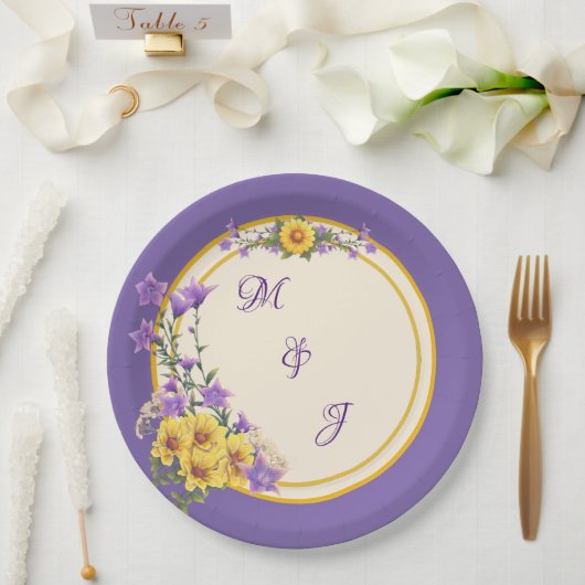 Spring Garden Wedding Cream Papieren Bordje (Huwelijk)