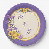 Spring Garden Wedding Cream Papieren Bordje (Voorkant)