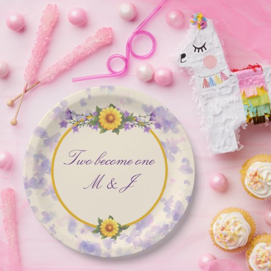 Spring Garden Wedding Cream Papieren Bordje (Feest)