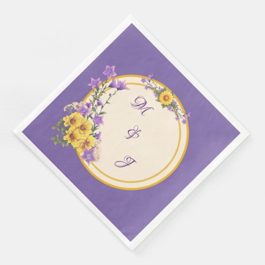 Spring Garden Wedding Cream Servet (Hoek)