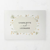 Spring Garden Wedding foto Tri-Fold Invitation Drieluik Uitnodiging (Cover)