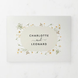 Spring Garden Wedding foto Tri-Fold Invitation Drieluik Uitnodiging