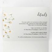 Spring Garden Wedding foto Tri-Fold Invitation Drieluik Uitnodiging (Binnenzijde eerst)
