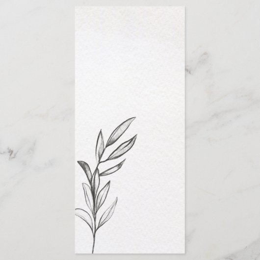 Spring Garden Wedding Menu (Achterkant)