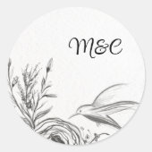 Spring Garden Wedding Ronde Sticker (Voorkant)