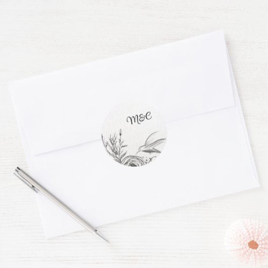 Spring Garden Wedding Ronde Sticker (Envelop)