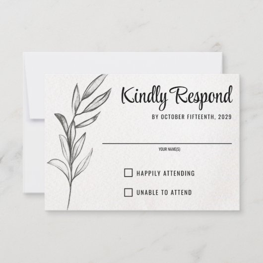 Spring Garden Wedding RSVP Kaartje (Voorkant)