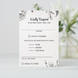 Spring Garden Wedding RSVP Kaartje