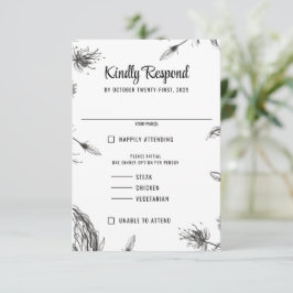 Spring Garden Wedding RSVP Kaartje